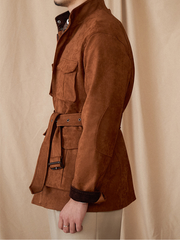 Marini Suede-Style Vintage Hunting Jacket