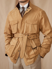 Marini Suede-Style Vintage Hunting Jacket