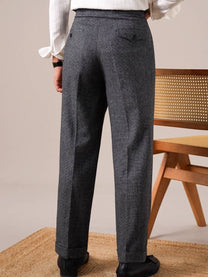 Marini Bergamo High Waisted Wool Grukha Trousers