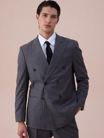 Marini Cremona Double-Breasted Pinstripe Blazer