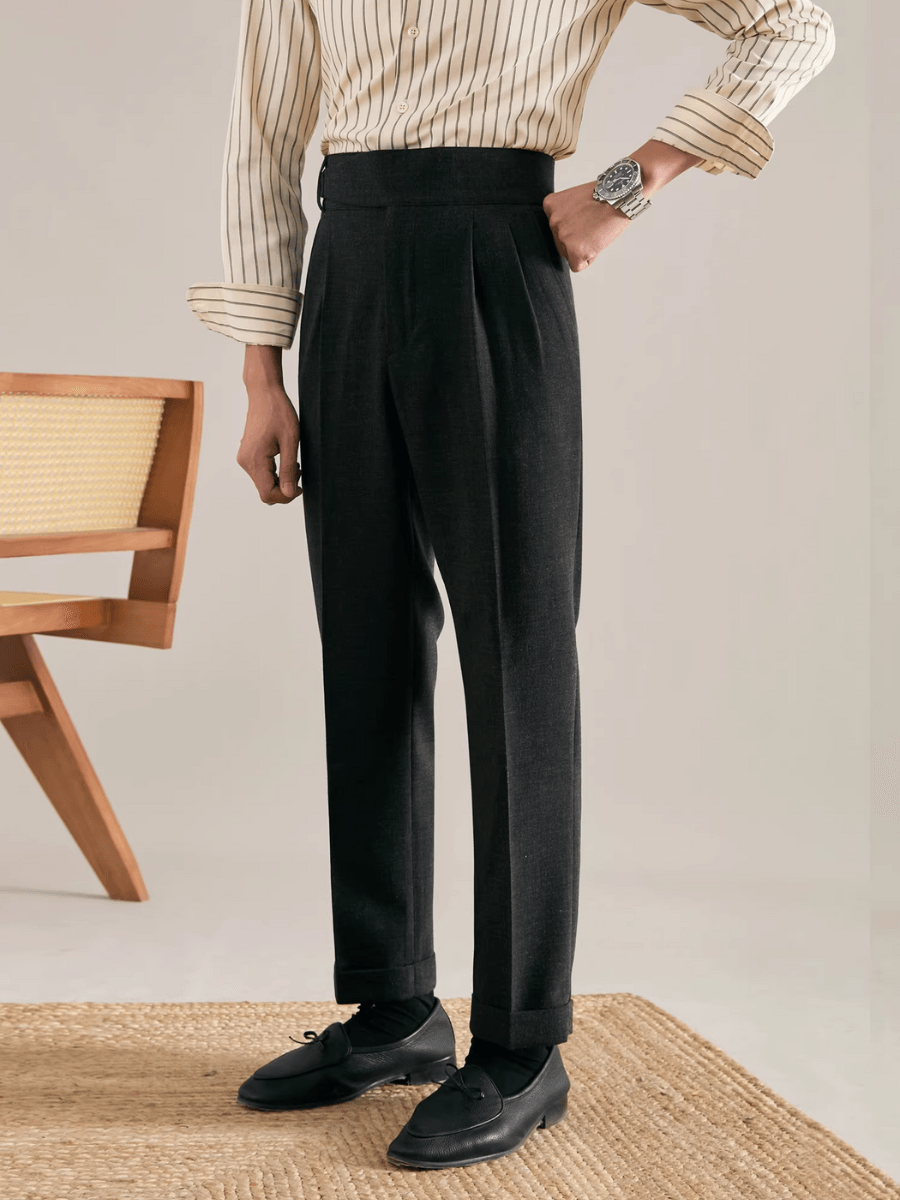 Marini Ragusa High Waisted Double Pleated Gurkha Pants