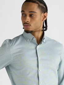 Marini Green Check No-Iron Shirt