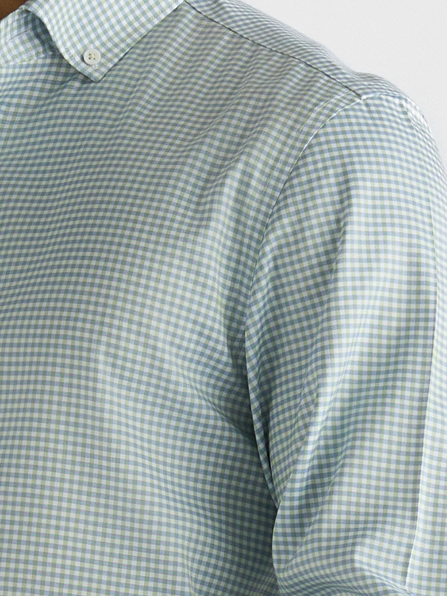Marini Green Check No-Iron Shirt