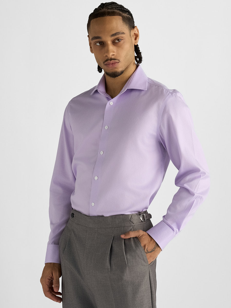 Marini Lavender Jacquard No-Iron Shirt