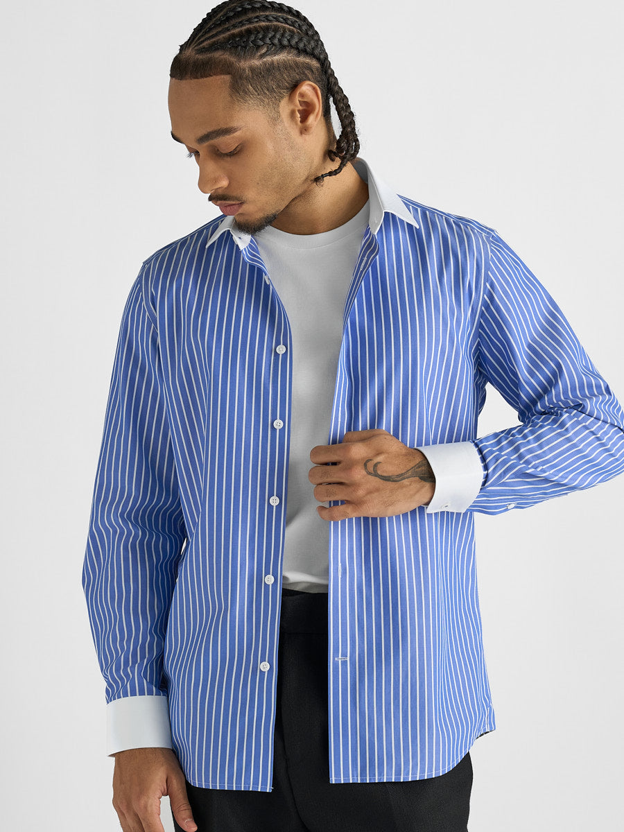 Marini Wall Street No-Iron Contrast Collar Shirt
