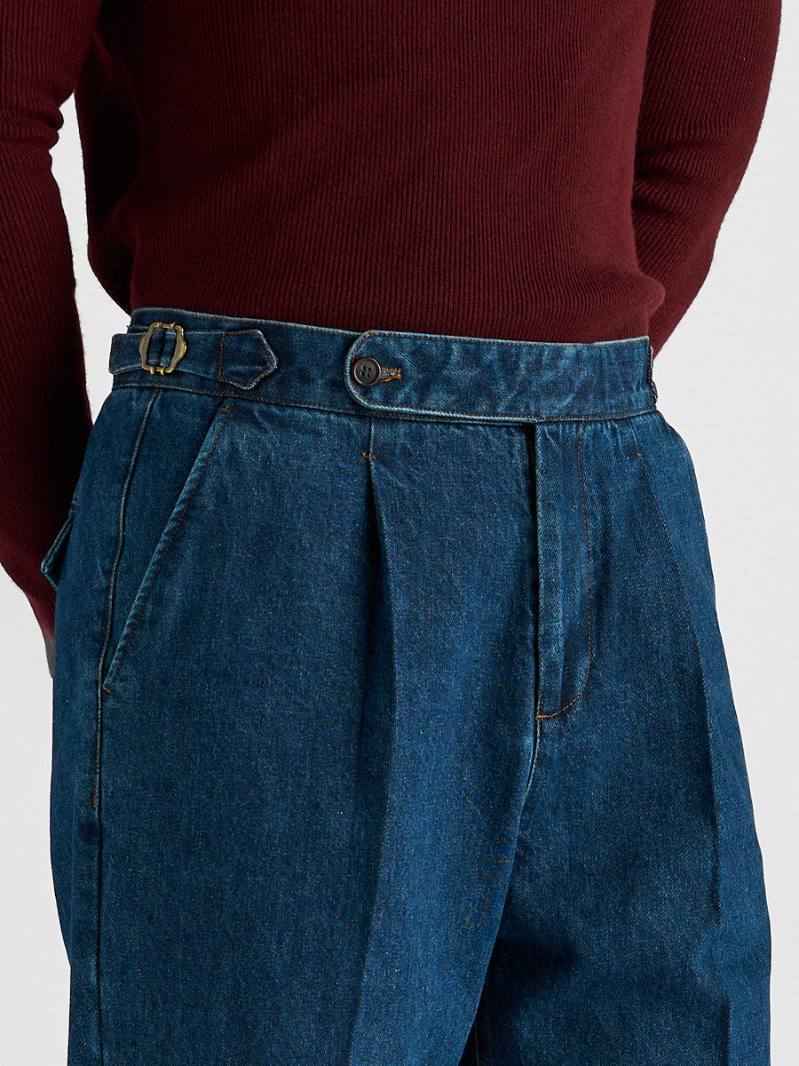 Marini Elviano Pleated Denim Trousers
