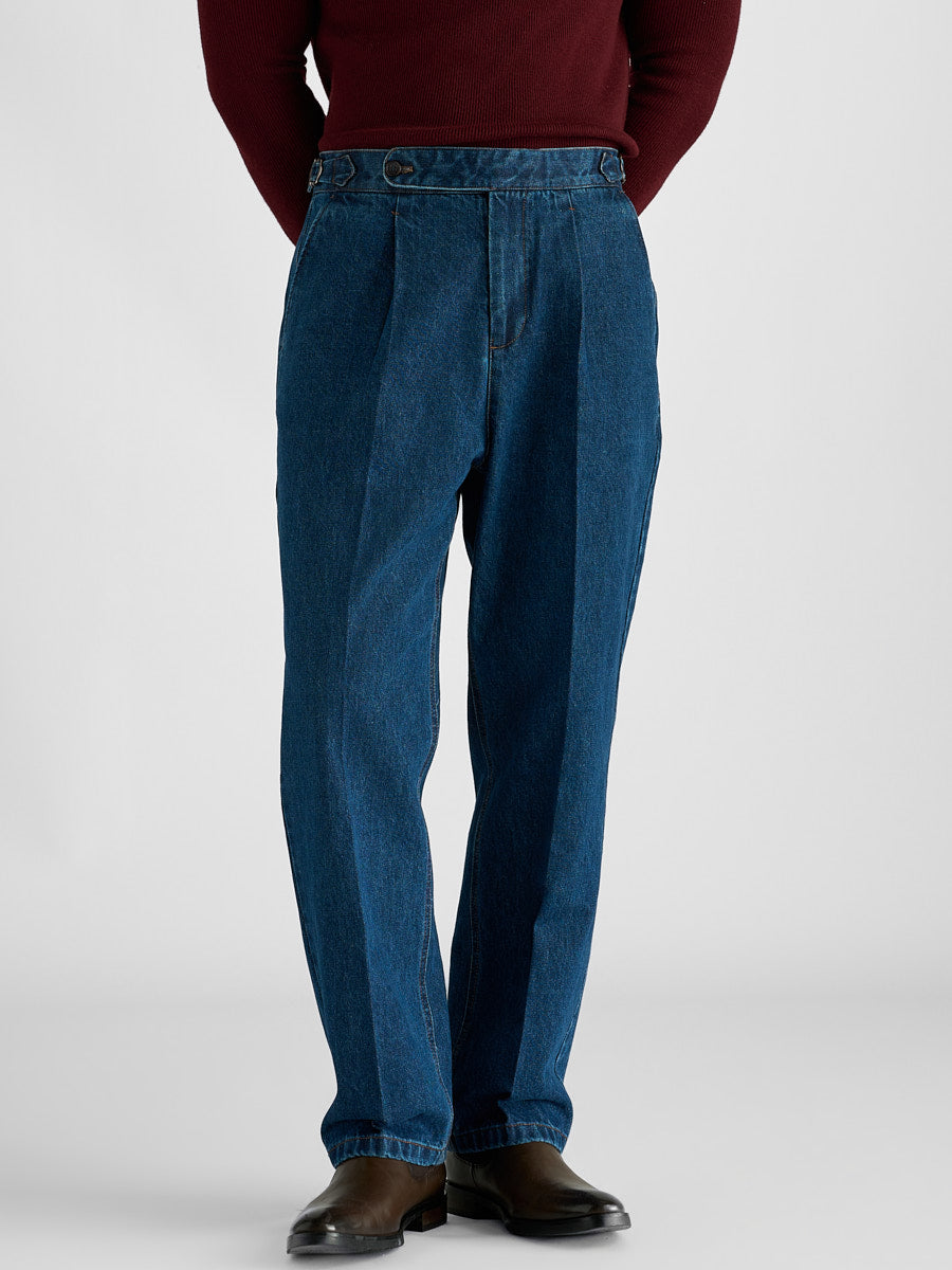 Marini Elviano Pleated Denim Trousers