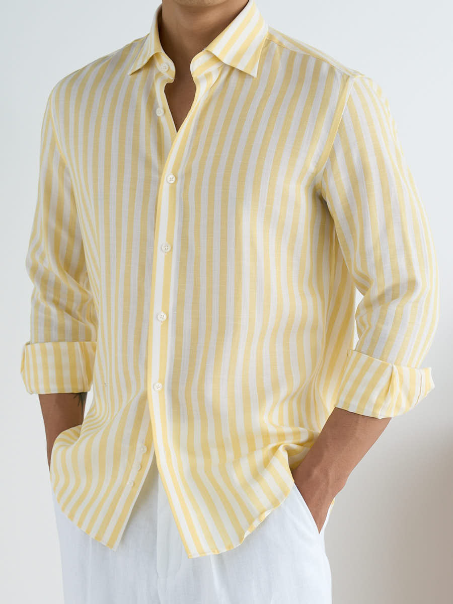 Marini Porto Cervo Striped Linen Shirt