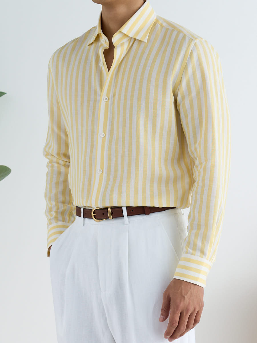 Marini Porto Cervo Striped Linen Shirt