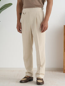 Marini Napoli High Waisted Linen Gurkha Pants