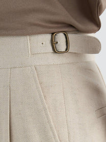 Marini Napoli High Waisted Linen Gurkha Pants
