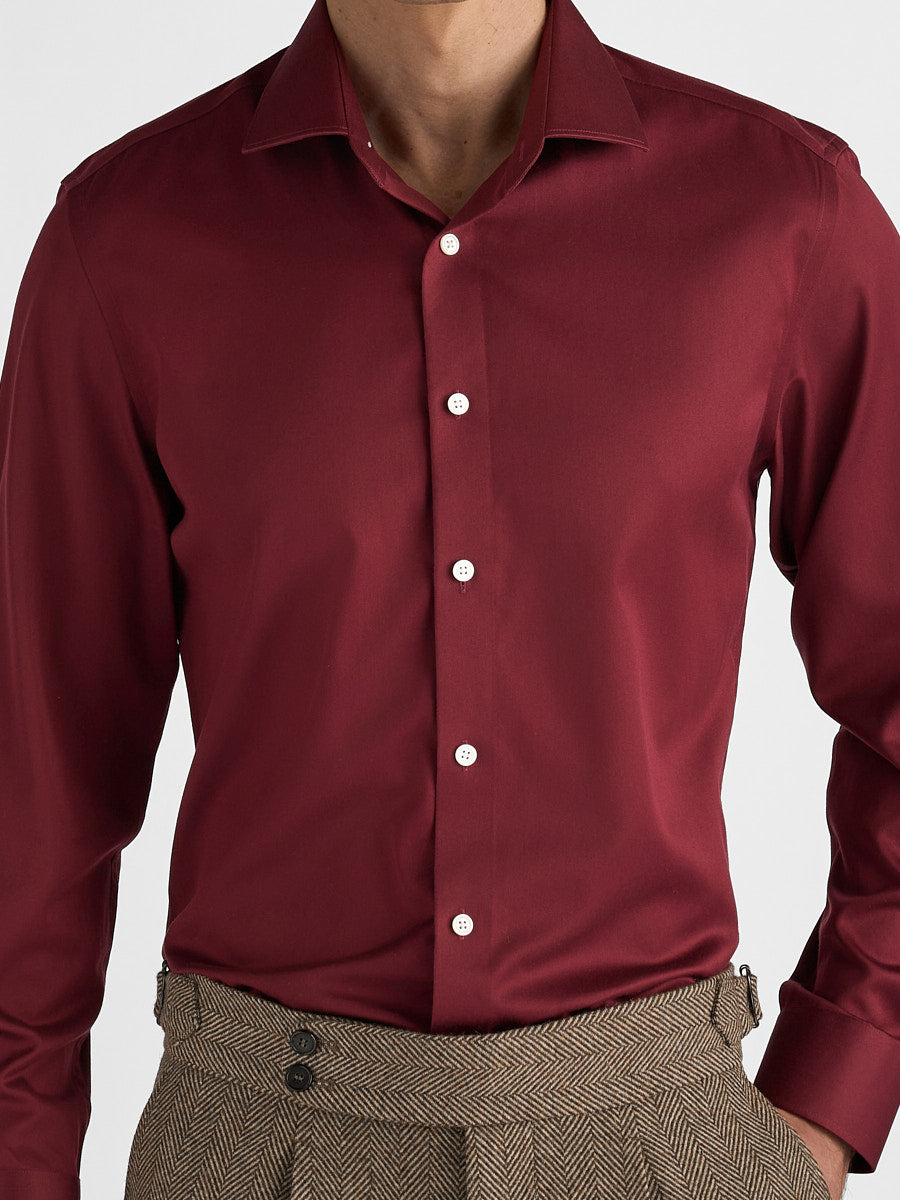 Marini Burgundy No-Iron Shirt
