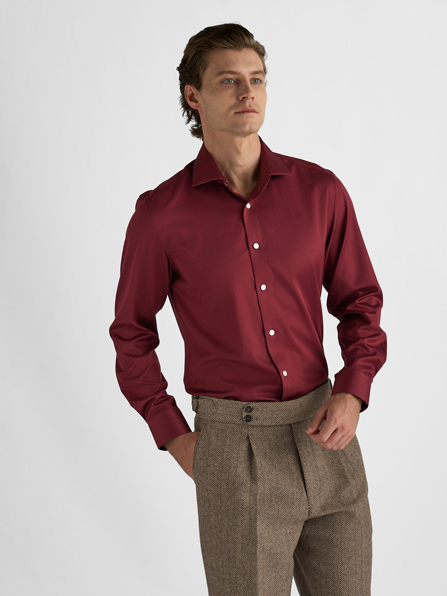 Marini Burgundy No-Iron Shirt