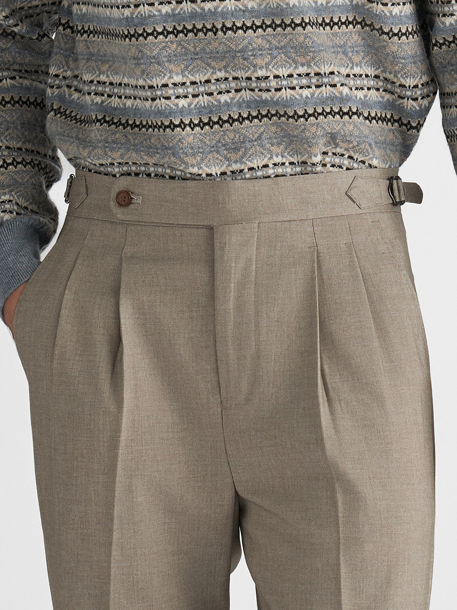 Marini Livorno High Waisted Double Pleated Pants