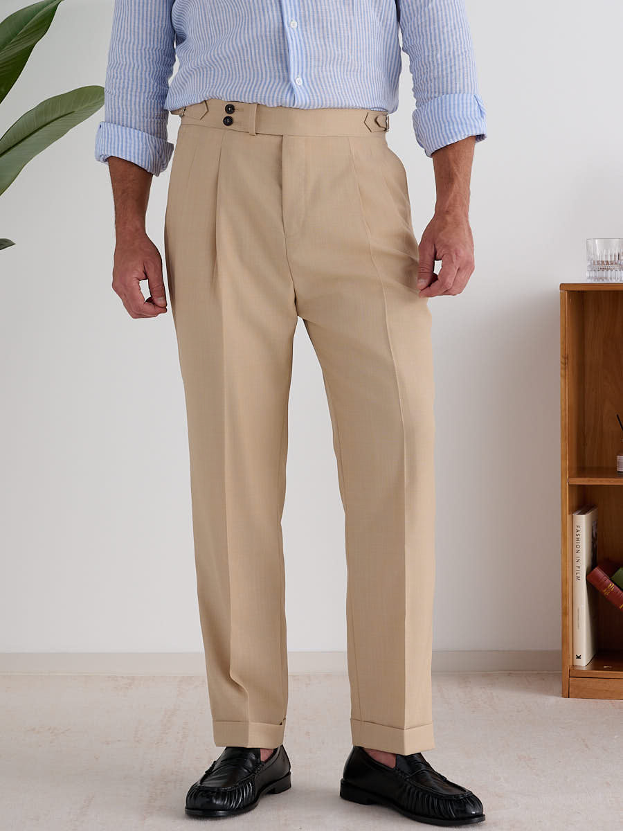 Marini Ravenna High Waisted Double Pleated pants