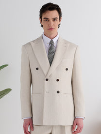 Marini Ravello Herringbone Double Breasted Jacket