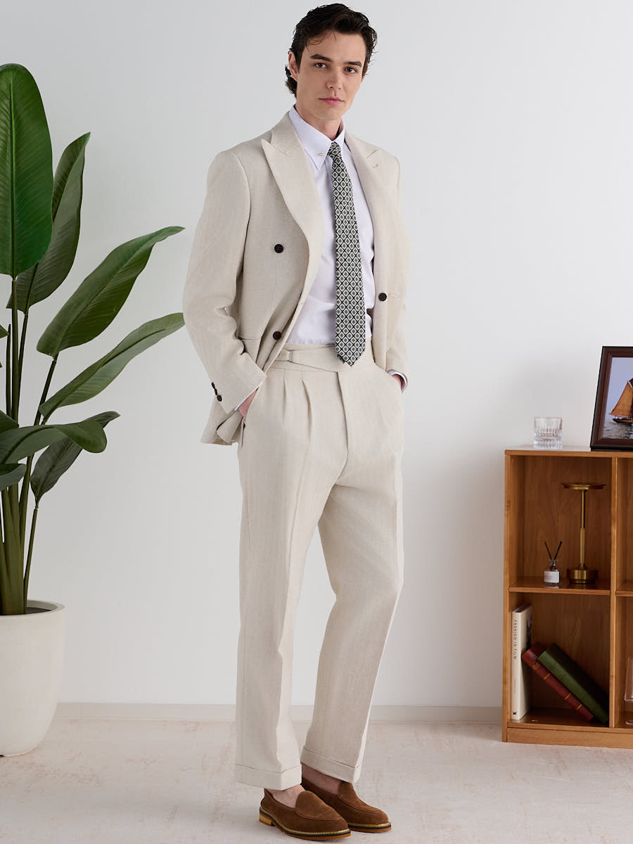 Marini Ravello Herringbone Gurkha Pants