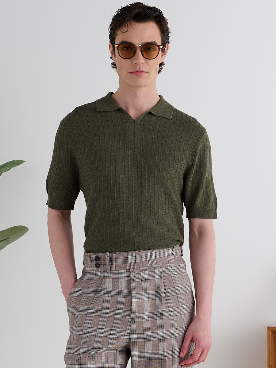 Marini Alviero Linen Blend Polo