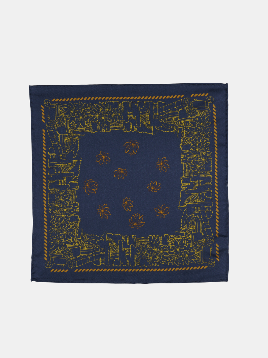 Marini Hand-Rolled Silk Pocket Square