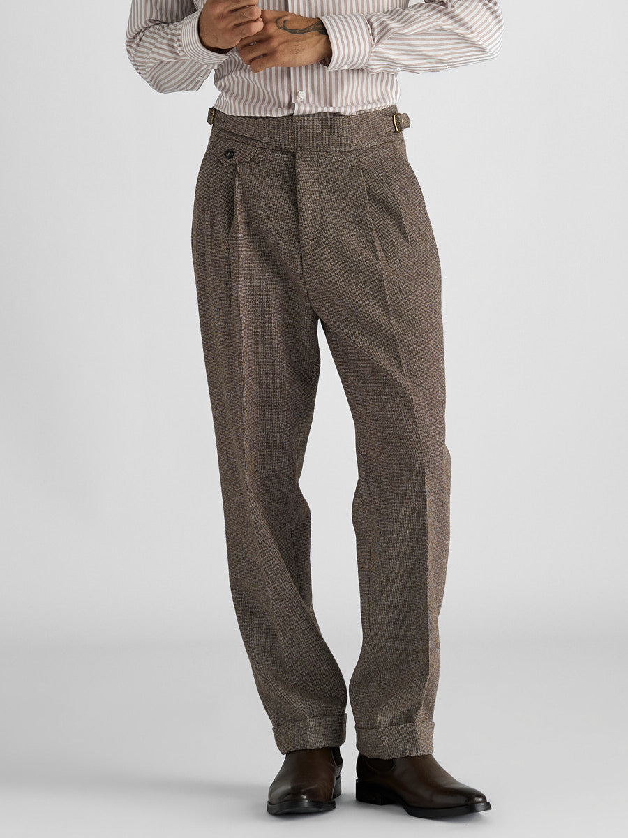 Marini Bergamo High Waisted Wool Grukha Trousers