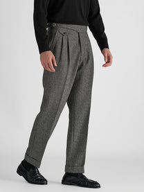 Marini Bergamo High Waisted Wool Grukha Trousers