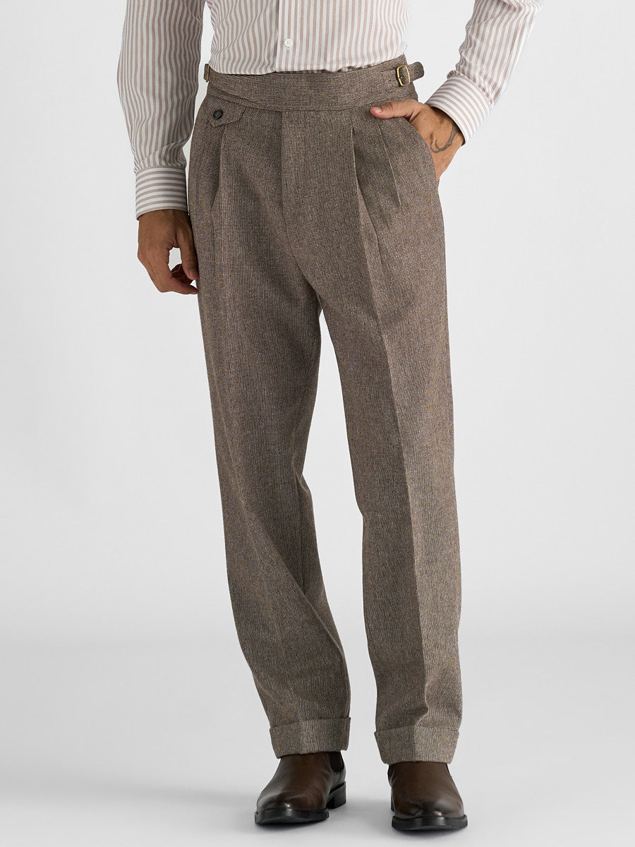 Marini Bergamo High Waisted Wool Grukha Trousers