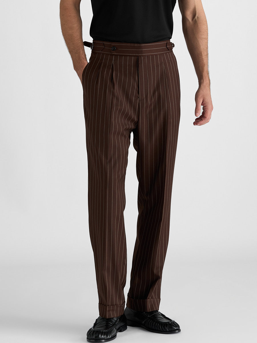 Marini Firenze High Waisted Double Pleated Pants