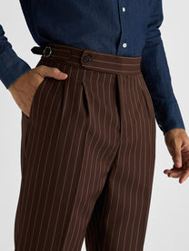 Marini Firenze High Waisted Double Pleated Pants