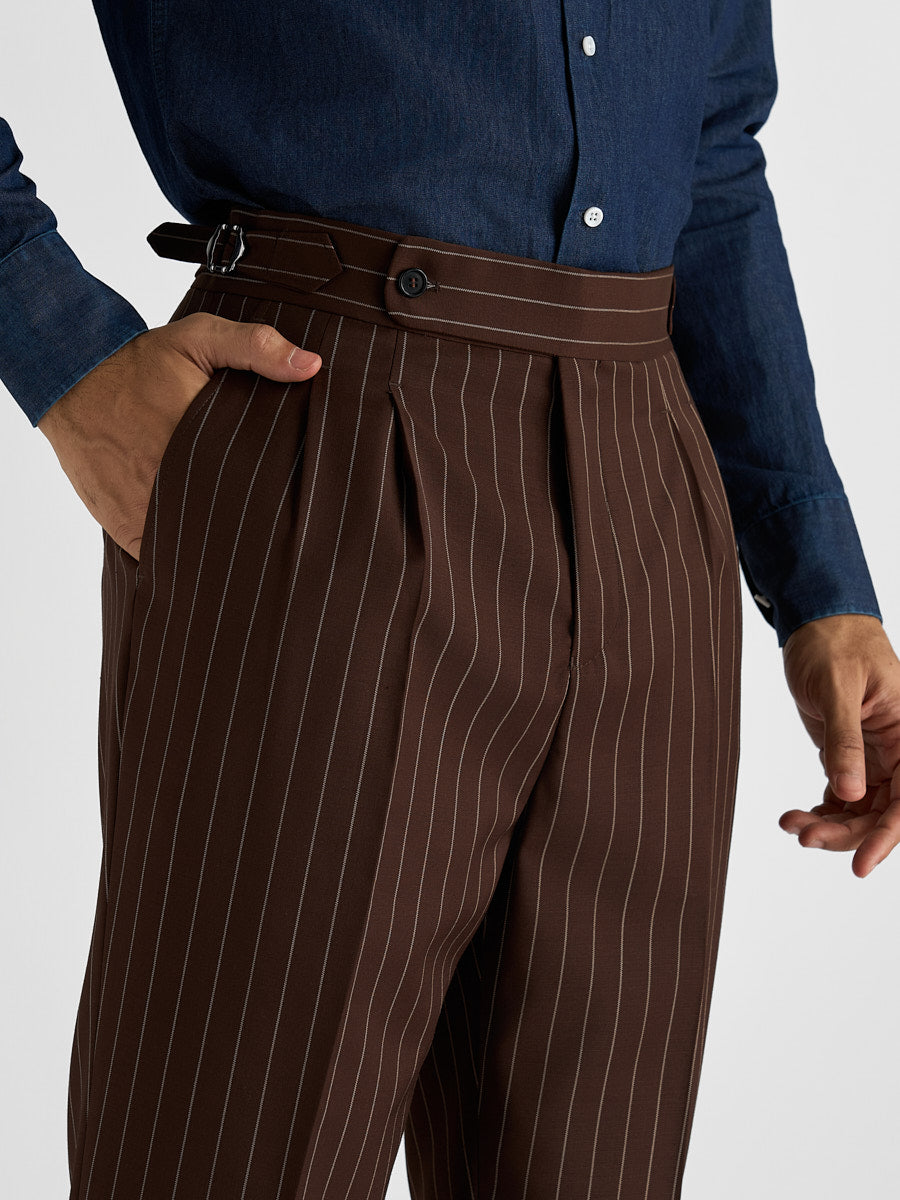 Marini Firenze High Waisted Double Pleated Pants