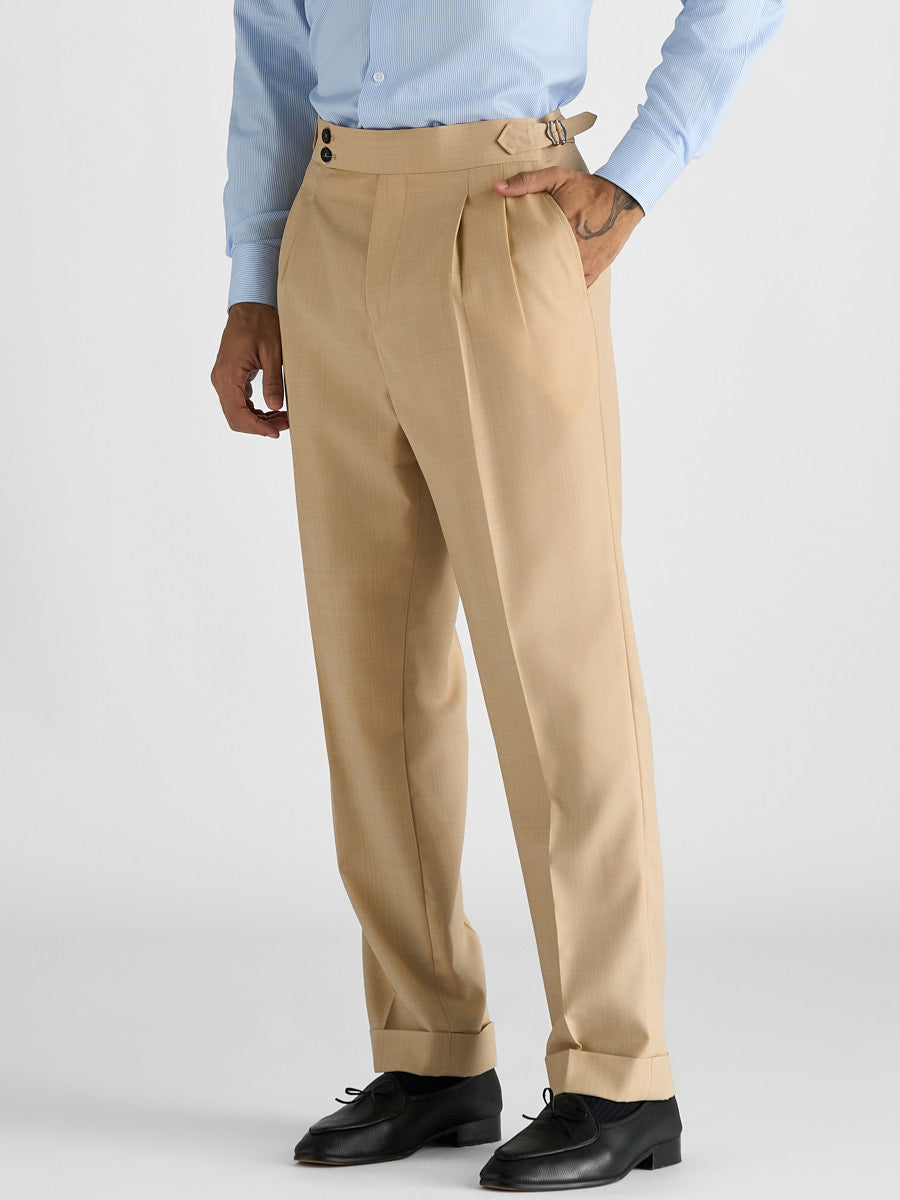 Marini Torino High Waisted Double Pleated Pants