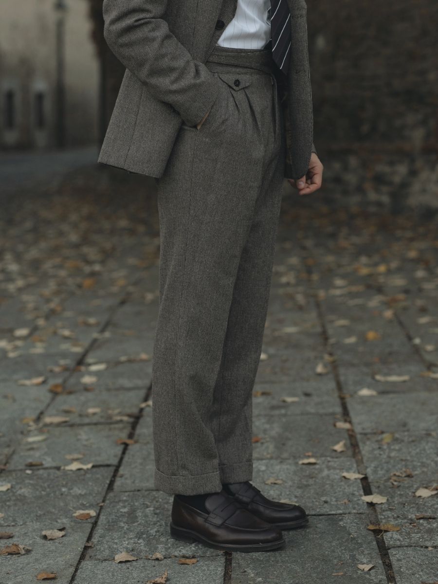 Marini Bergamo High Waisted Wool Grukha Trousers