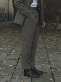 Marini Bergamo High Waisted Wool Grukha Trousers