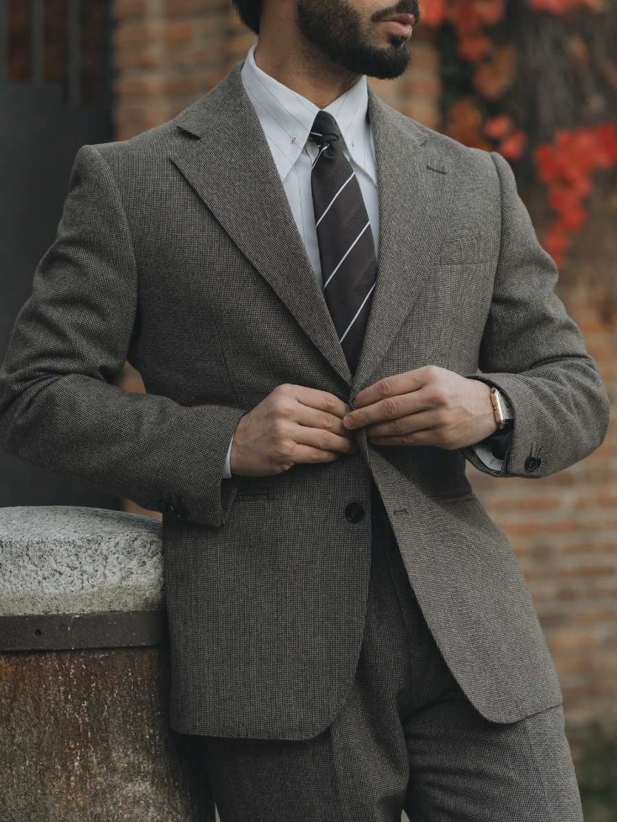 Marini Bergamo Single-Breasted Wool Blazer