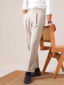 Marini Atri High Waisted Striped Trousers
