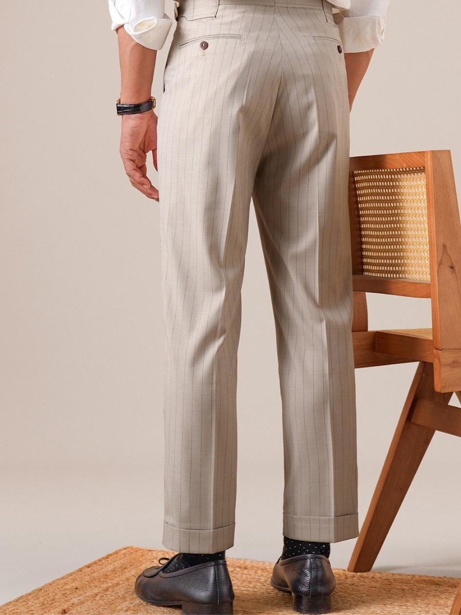 Marini Atri High Waisted Striped Trousers