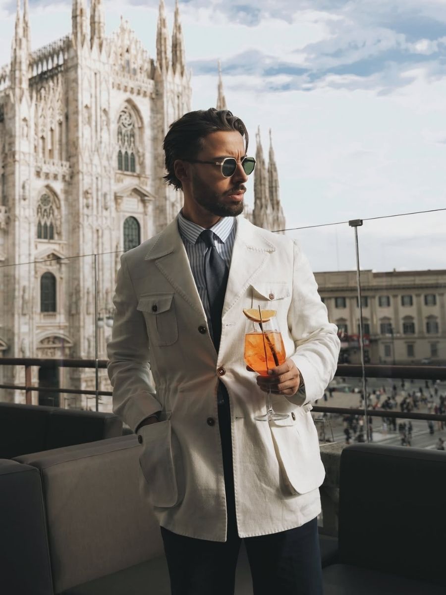 Marini PortoFino Linen Blend Safari Blazer