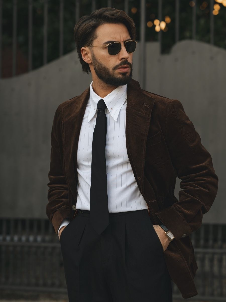 Marini Textured Corduroy Blazer