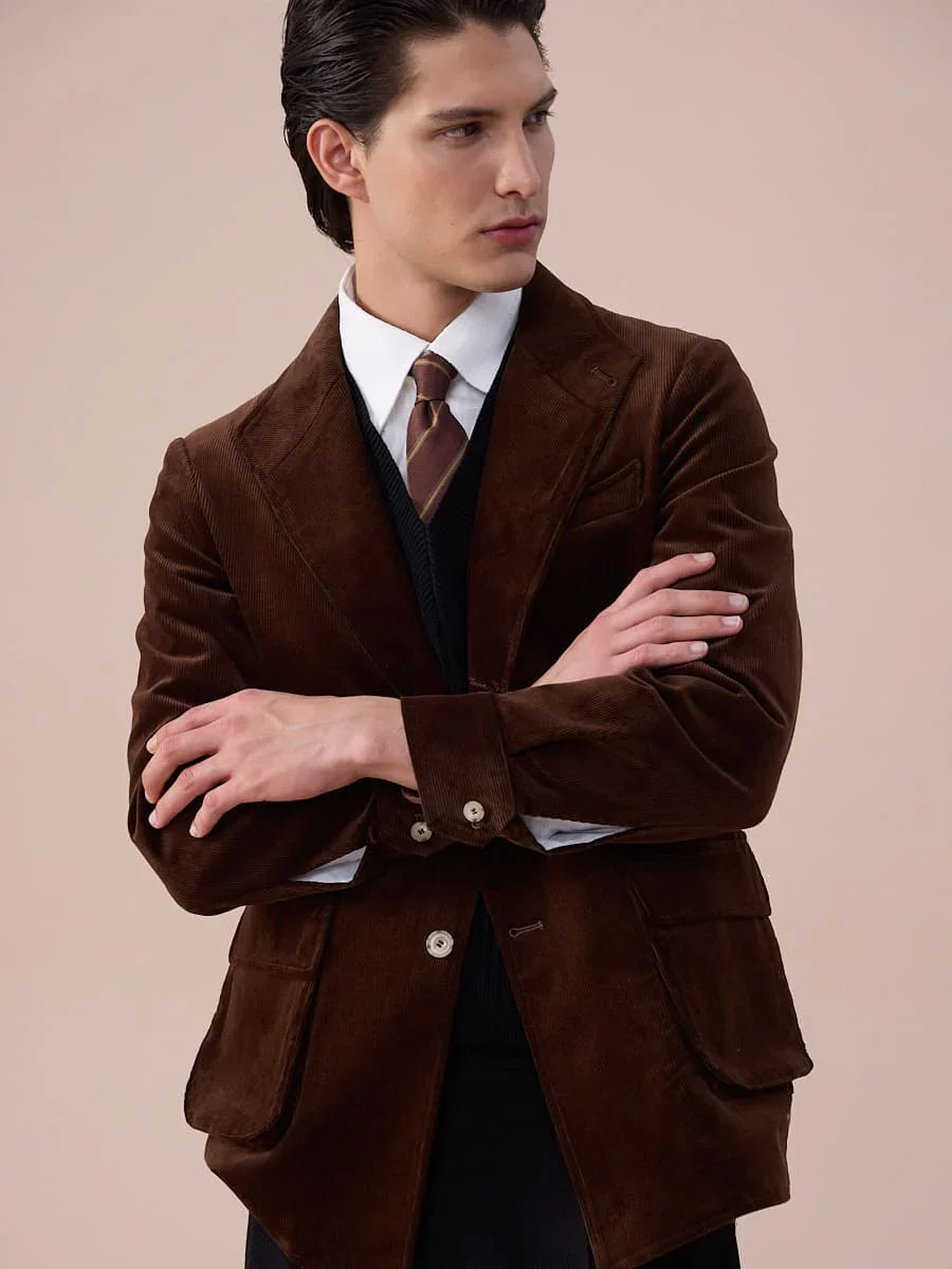 Marini Textured Corduroy Blazer