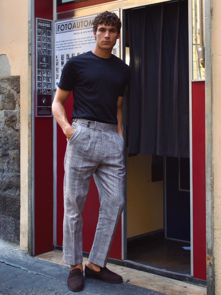 Marini Maiori High Waisted Pleated Linen Pants