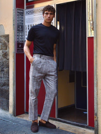 Marini Maiori High Waisted Pleated Linen Pants