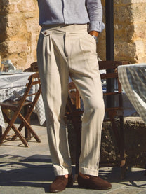 Marini Napoli High Waisted Linen Gurkha Pants