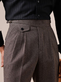 Marini Bergamo High Waisted Wool Grukha Trousers