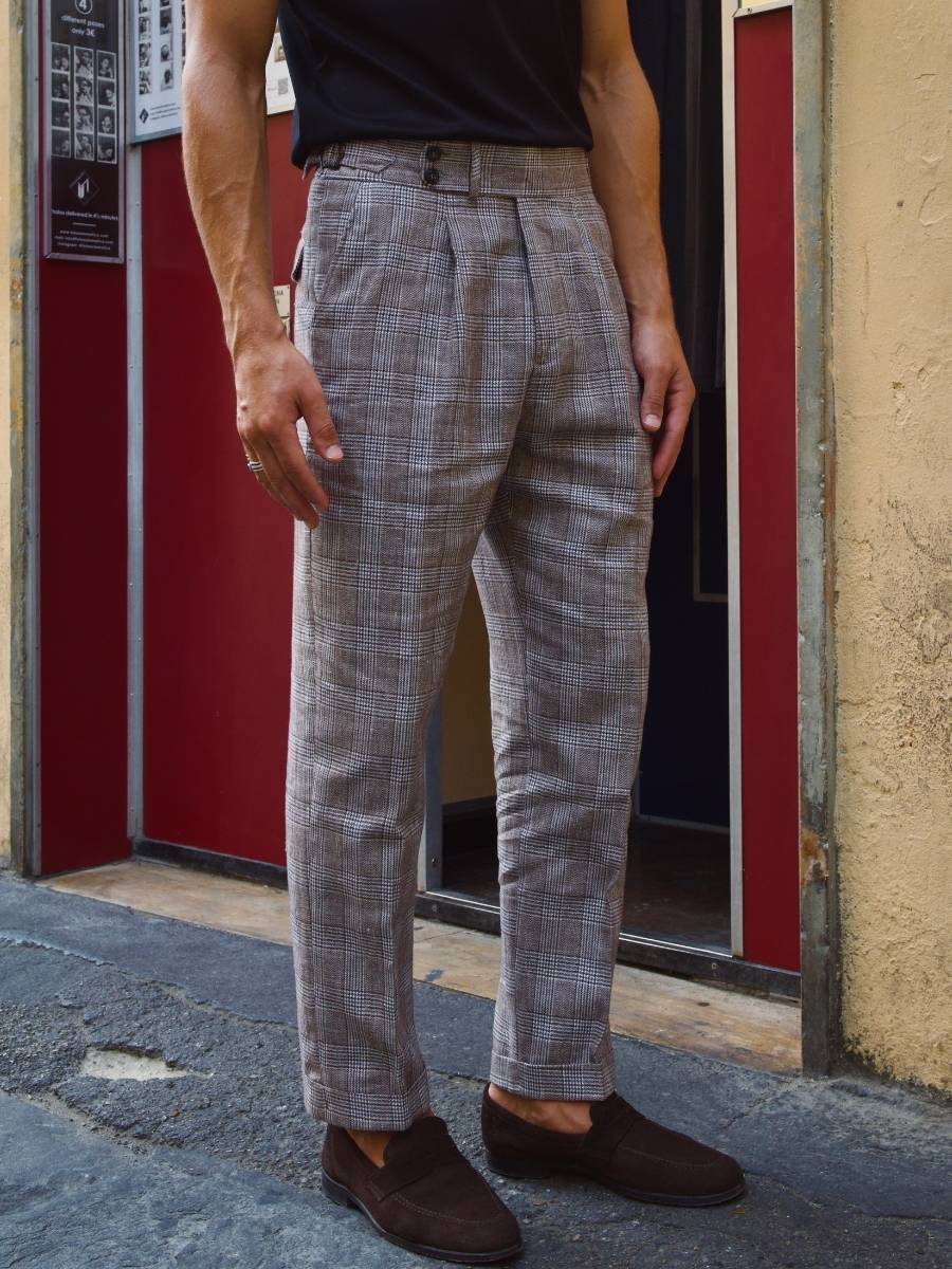 Marini Maiori High Waisted Pleated Linen Pants