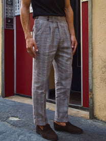 Marini Maiori High Waisted Pleated Linen Pants