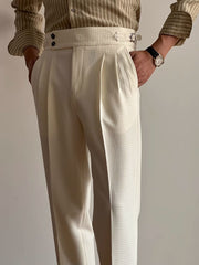 Pantalón estilo Nápoles de corte recto