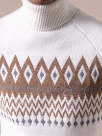 Marini Alpine Jacquard Turtleneck Sweater