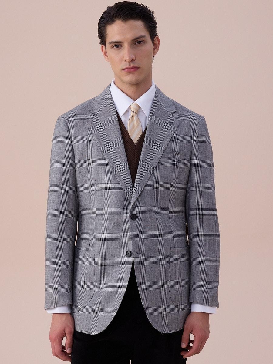 Marini Asti Checked Tailored Blazer