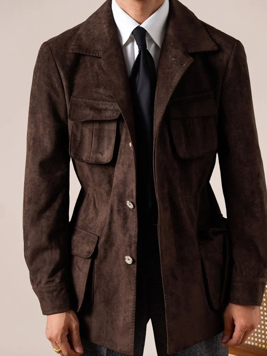 Marini Axis Suede Safari Jacket