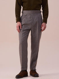 Marini Bergamo High Waisted Wool Grukha Trousers