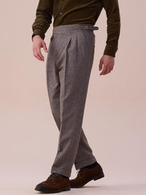Marini Bergamo High Waisted Wool Grukha Trousers